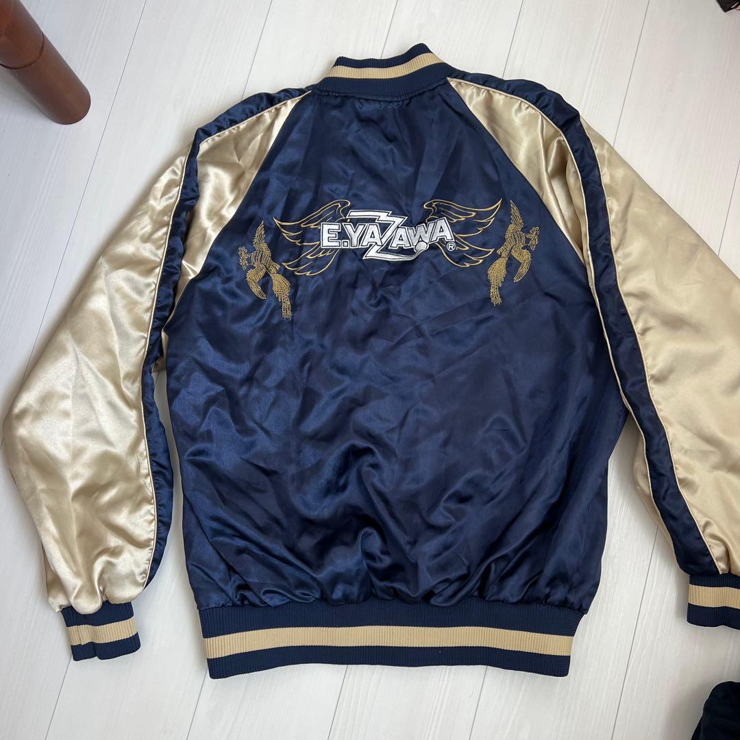 E YAZAWA スカジャン ネイビー/ベージュ