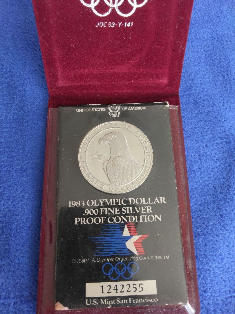 1983年 ロサンゼルスオリンピック記念 プルーフ銀貨 SV90026.73g