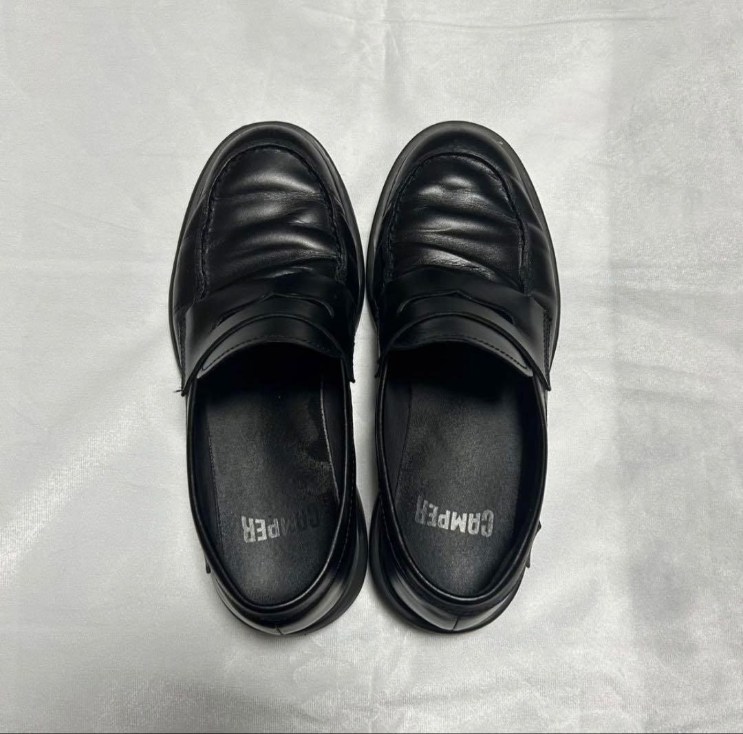 最終値下げ】CAMPER Dean ブラック ローファー 40 - メルカリ