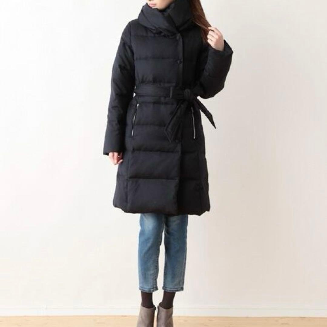 美品✨シップス 高級 シルク カシミヤ ショールカラー ダウンコート M