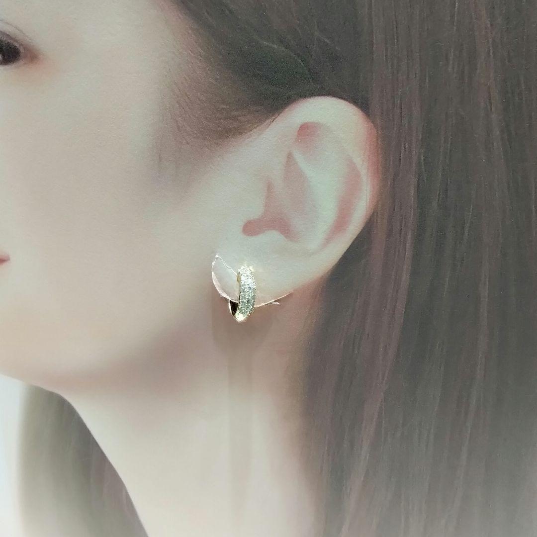 K18✨パヴェダイヤ0.50ct(各刻印)中折式✨ピアス✨定番大人気商