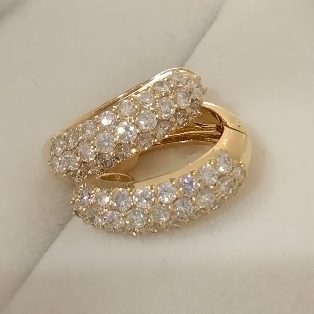 K18✨パヴェダイヤ0.50ct(各刻印)中折式✨ピアス✨定番大人気商