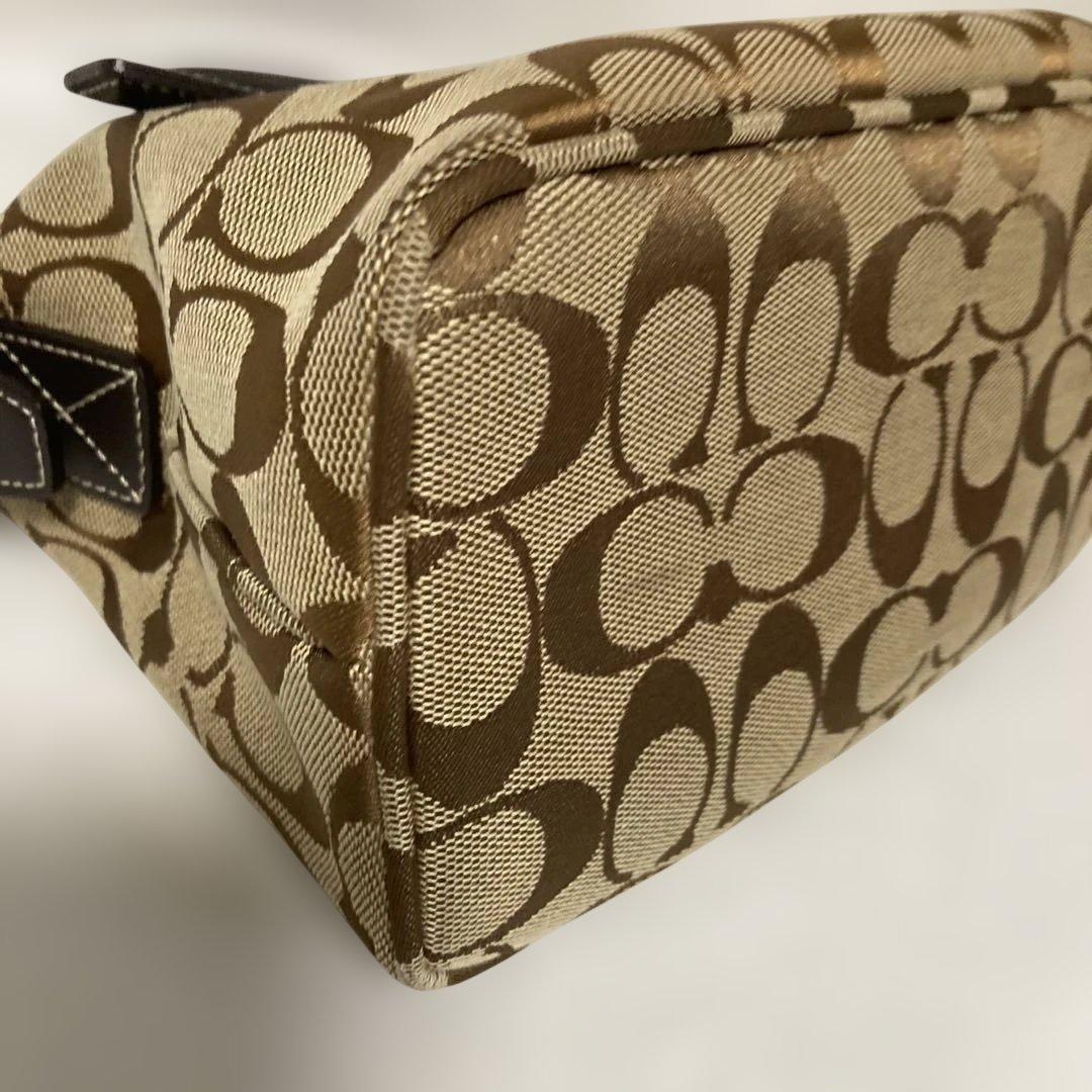 COACH アクセサリーポーチ☆極美品ハンドバッグ シグネチャー 6044