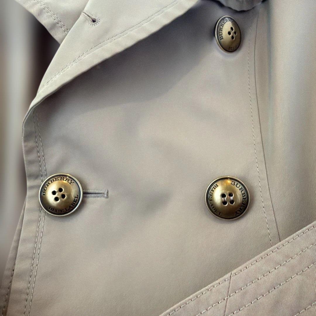 バーバリー ブルーレーベル トレンチコート 38 ベージュ ノバチェック