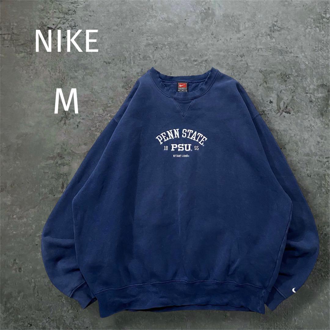 90s NIKE 刺繍ロゴスウェット M メキシコ製 ナイキ カレッジ - メルカリ