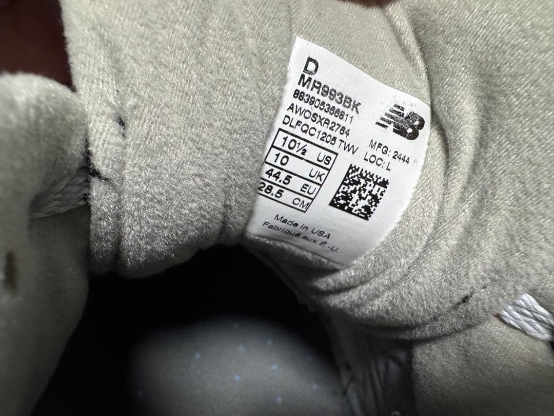 New Balance MR993BK 28.5cm ブラック