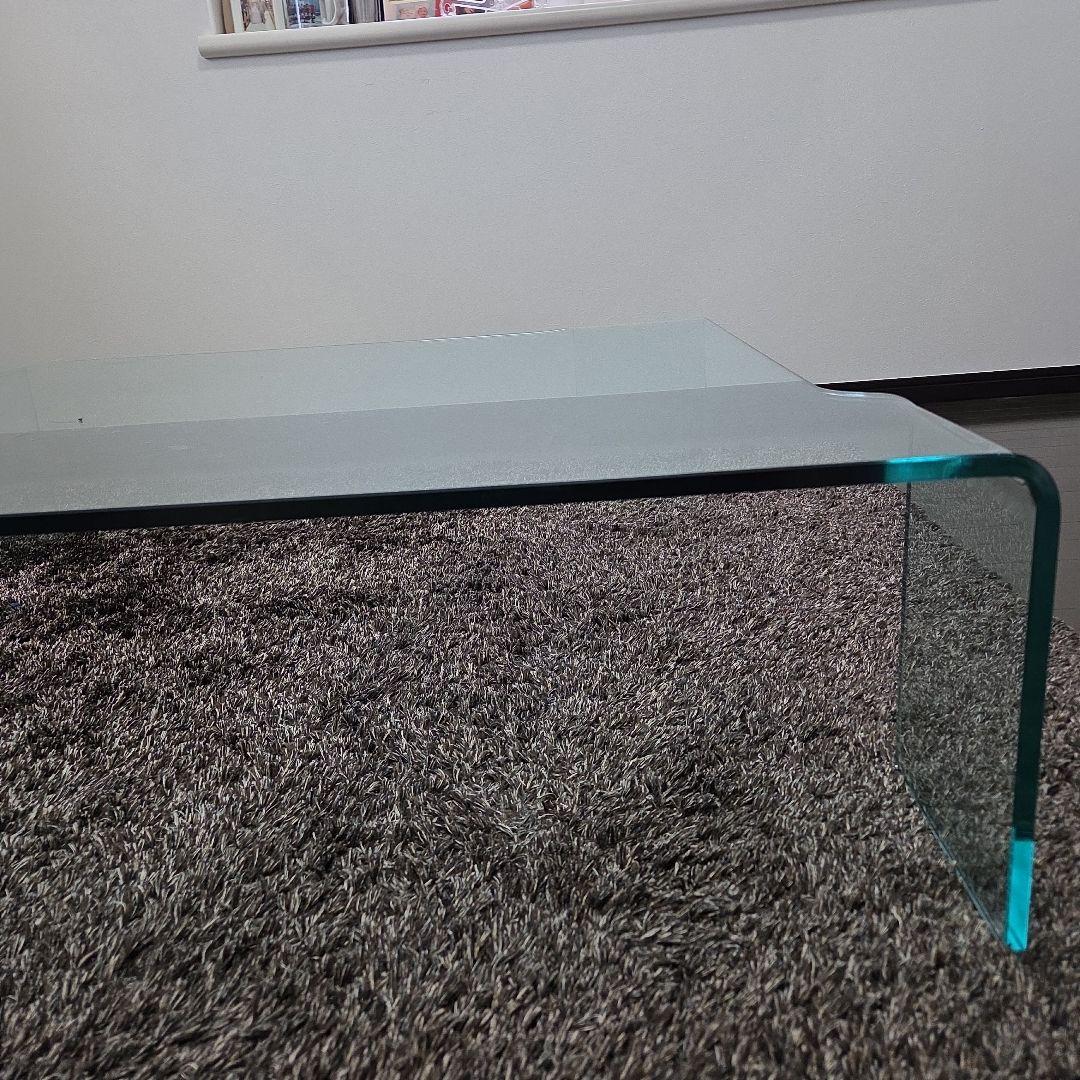 IDC大塚家具強化ガラスローテーブル - メルカリ