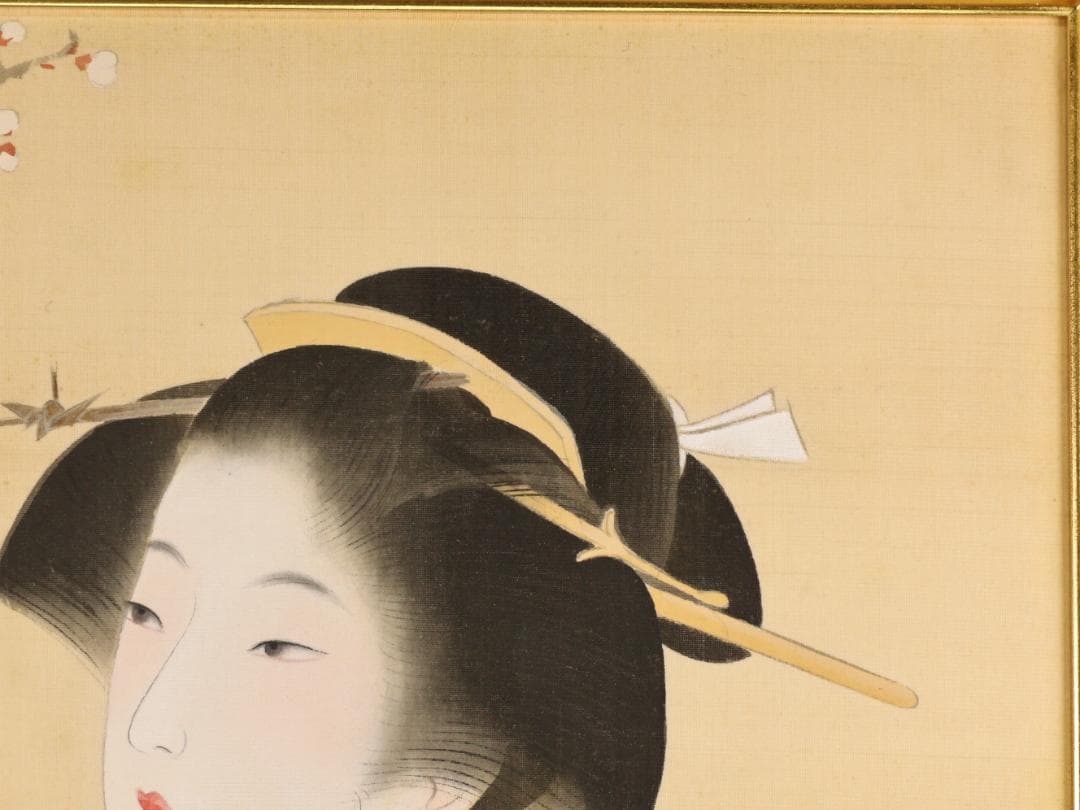 【模写】　鏑木清方　美人画　仁科一恵堂額　日本画　10号　BK150