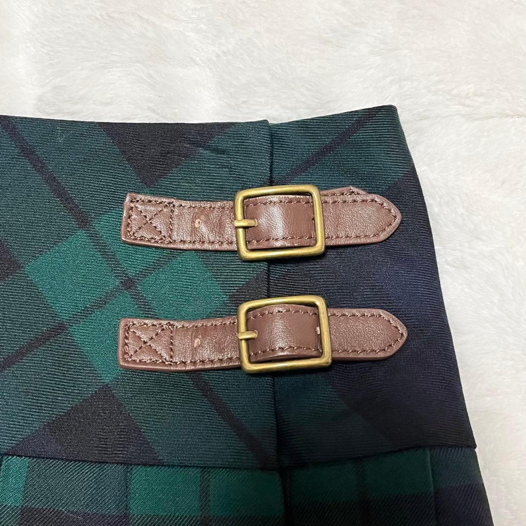 《美品》【150〜160】ラルフローレン　プリーツ巻きスカート　ブラックウォッチ