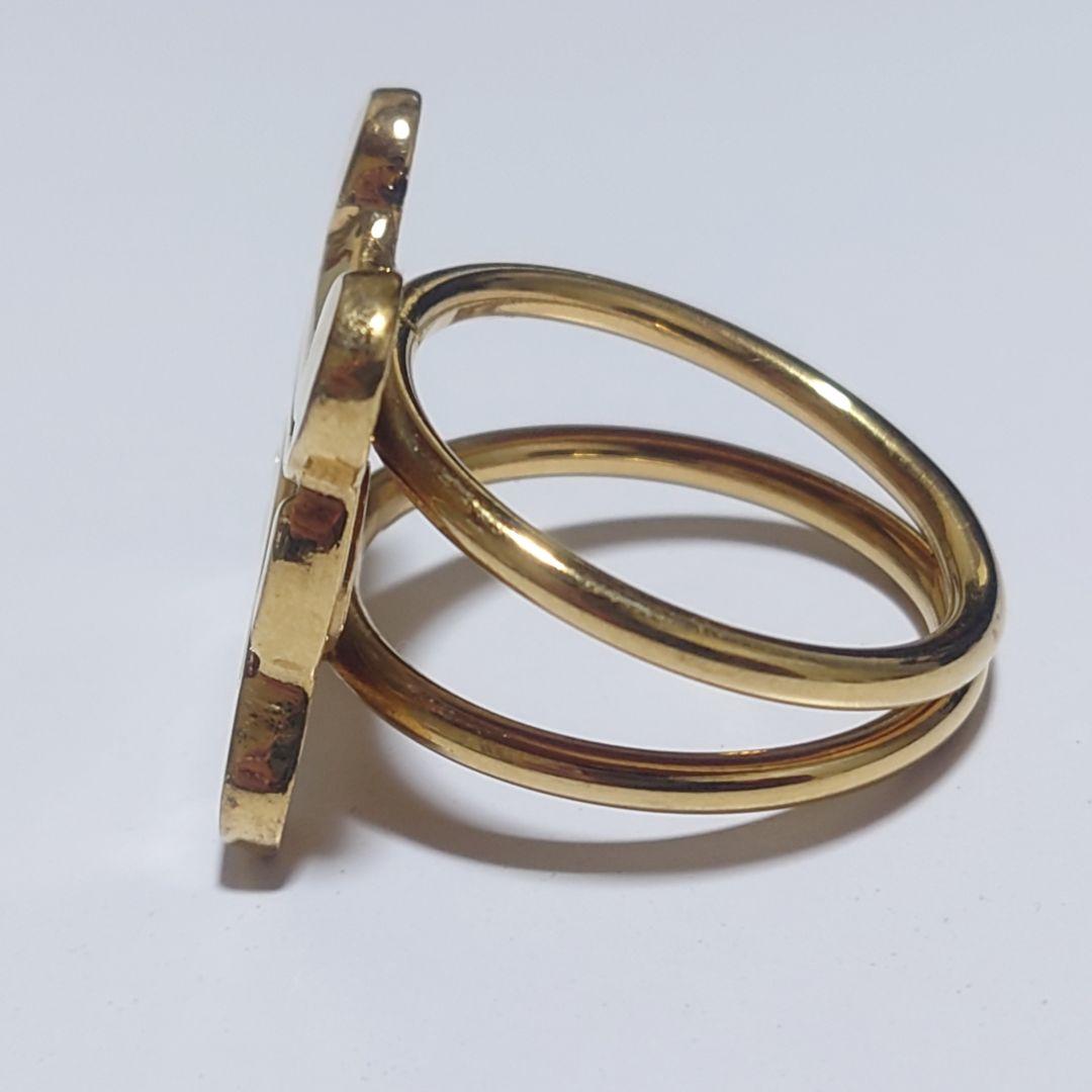 極美品 セリーヌ スカーフリング トリオンフ ゴールド HH1 - メルカリ