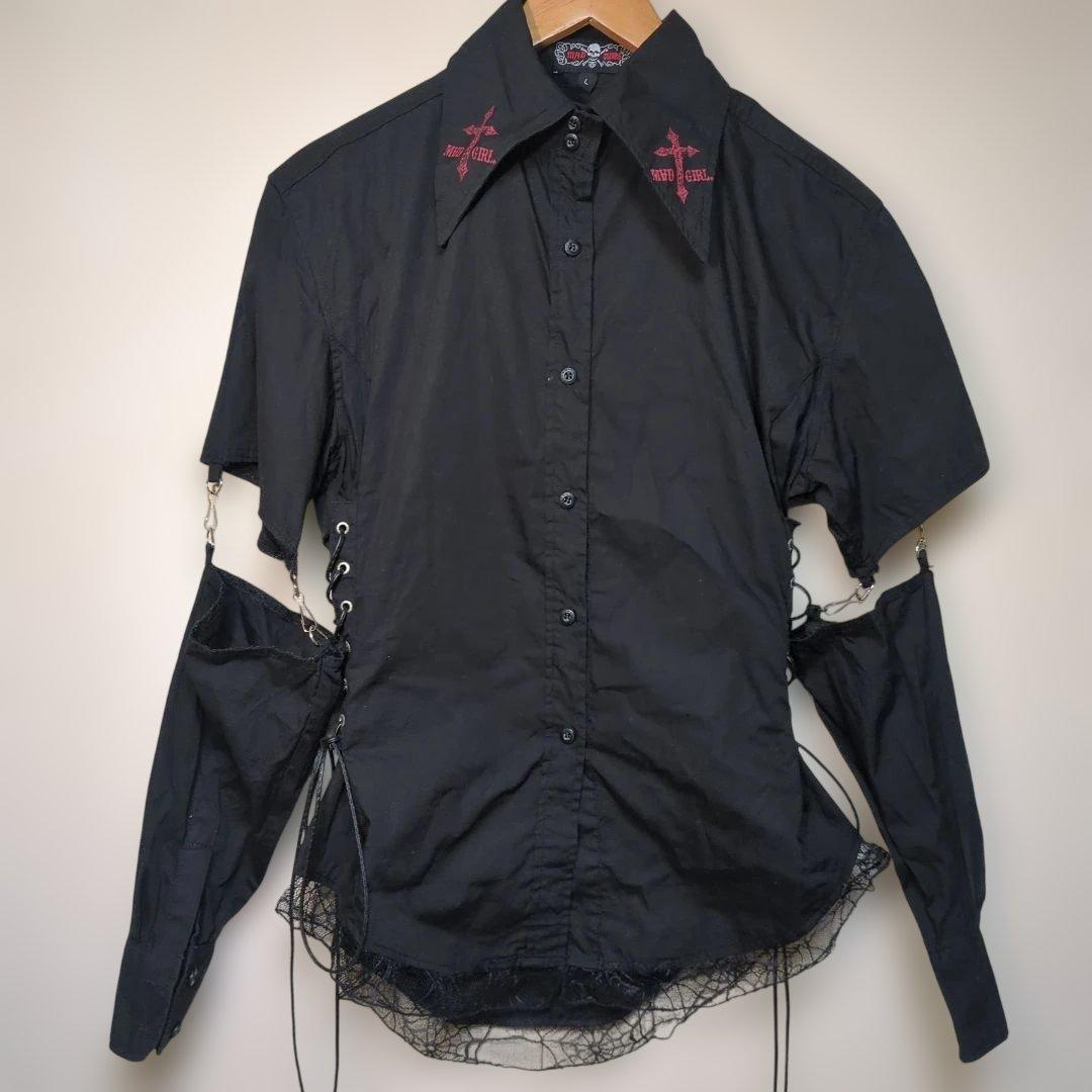 MADGirl madpunks ブラウス シャツ パンク Lサイズ ゴスロリ - メルカリ