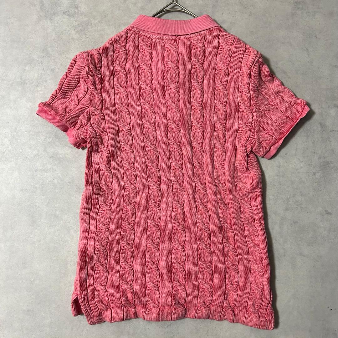 現行QRタグ✨ポロラルフローレン ケーブルニット ポロシャツ ポニー