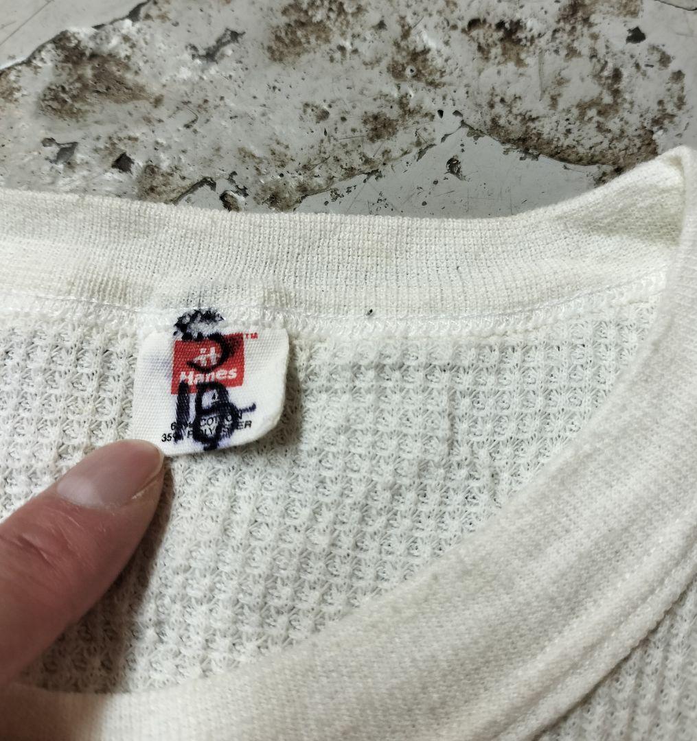 L 80s USA製 vintage Hanes サーマル ロンT 古着 - メルカリ