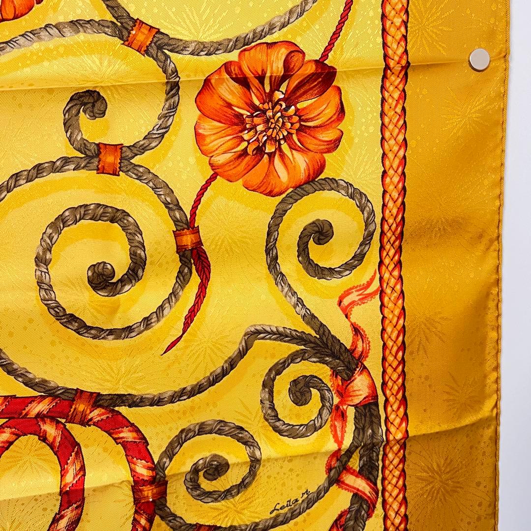 超美品 エルメス シルクスカーフ カレ90 Jouvence オレンジ レア