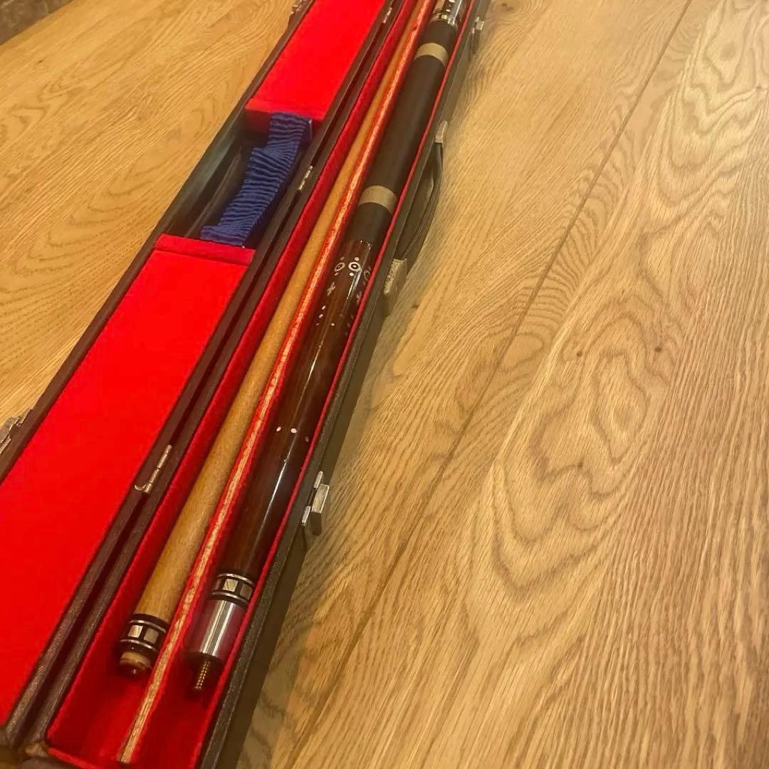 木製ビリヤードキュー ケース付き ビリヤードキュー ケース付き 木製 ネジ式接続 - メルカリ