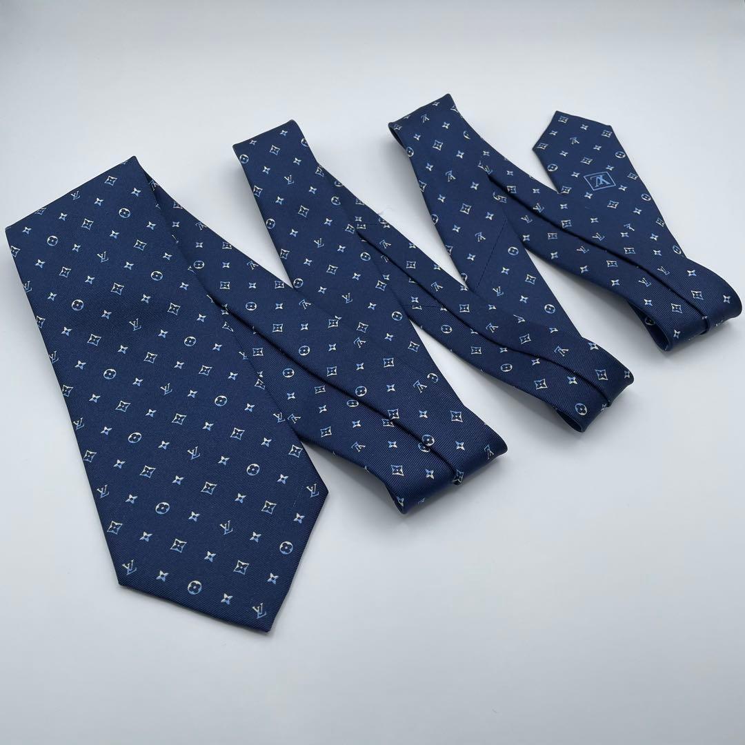 ✨極美品✨LOUISVUITTON ネクタイ モノグラム LVロゴ 高級シルク