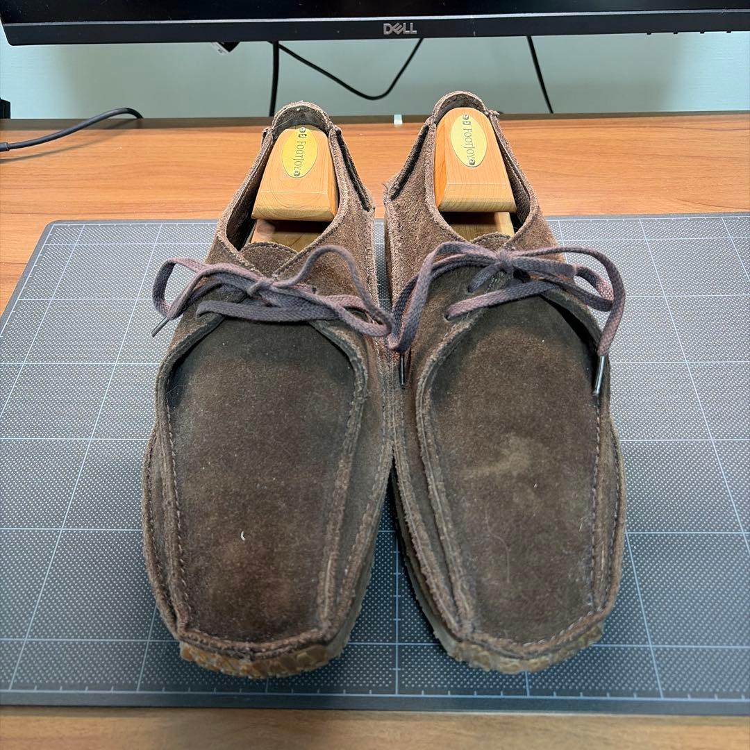 美品 クラークス ワラビー ナタリー スエード 茶色 8.5 26.5cm程度