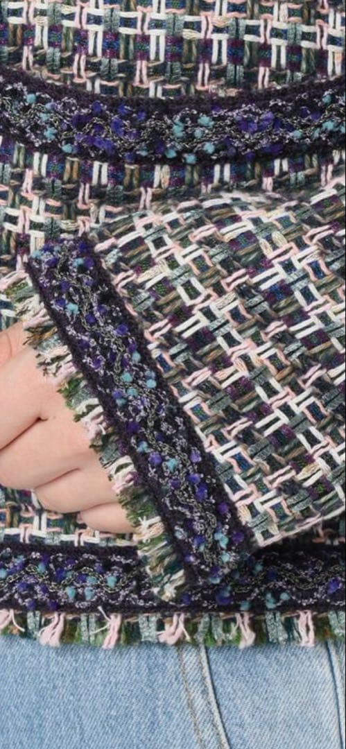 美品】IENA La Boucle LINTON ブライトツィードジャケット - メルカリ