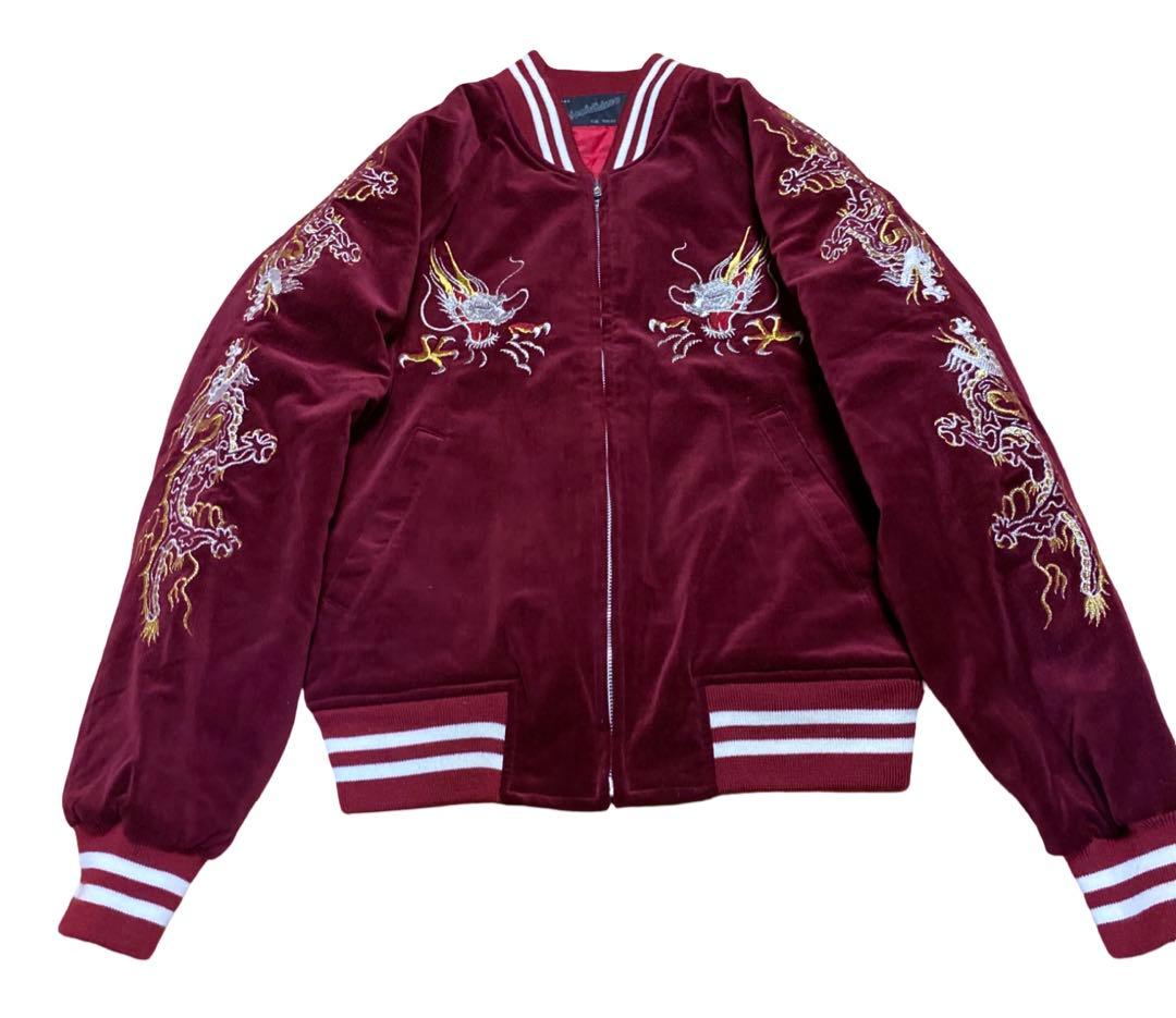 星姫 ホシヒメ Hoshihime 別珍 ベロア 刺繍 スカジャン 龍 赤 - メルカリ