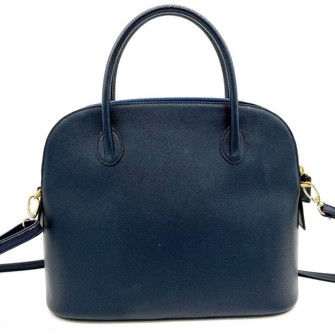 CELINE】2wayバッグ レザー ネイビー ゴールド金具 自立. - メルカリ