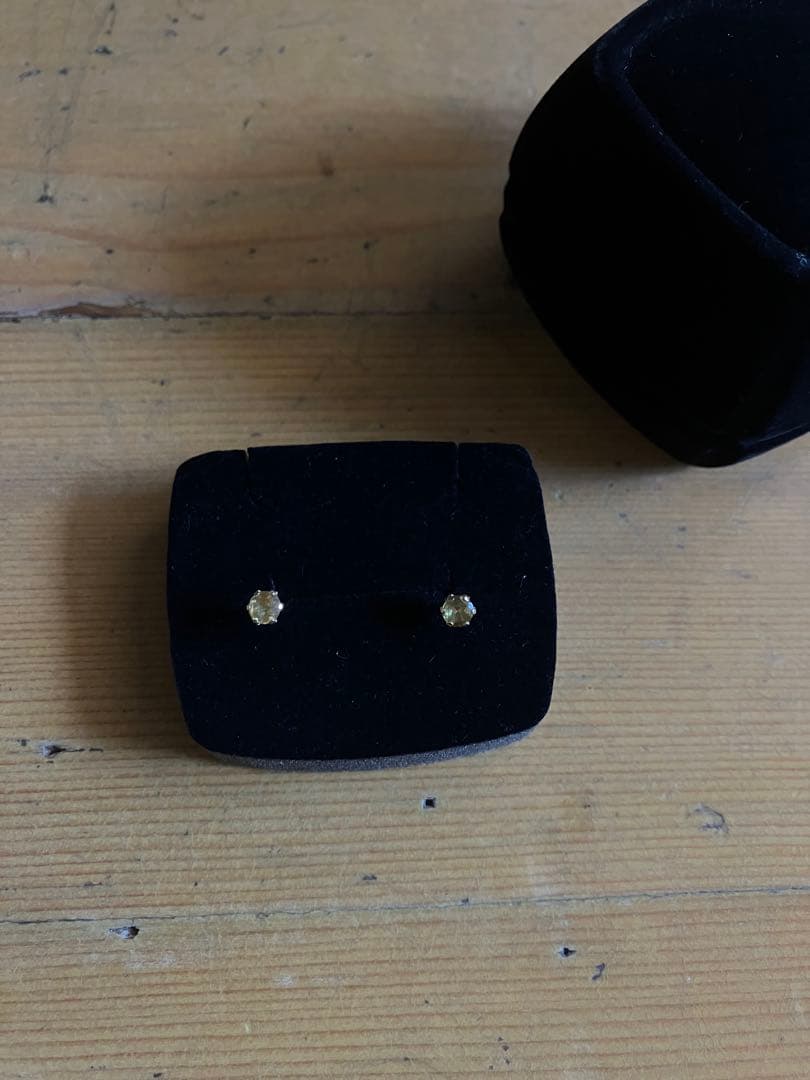 K18 天然スフェーン ピアス 0.40ct