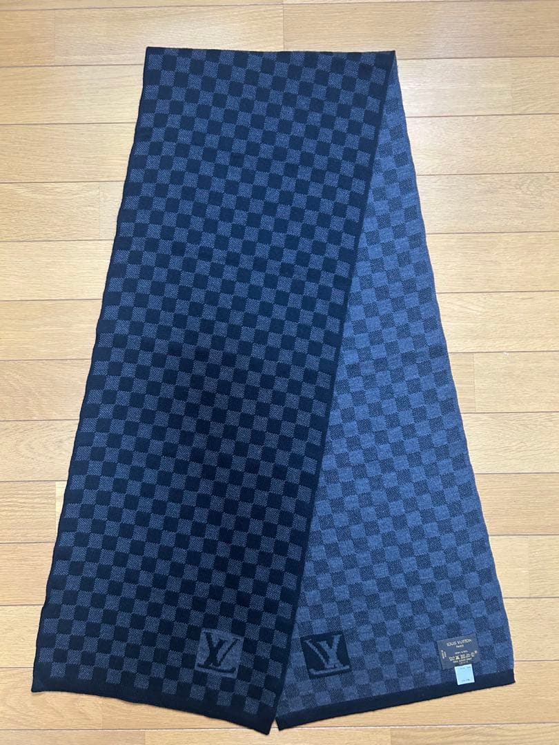 LOUIS VUITTON チェック柄マフラー - メルカリ