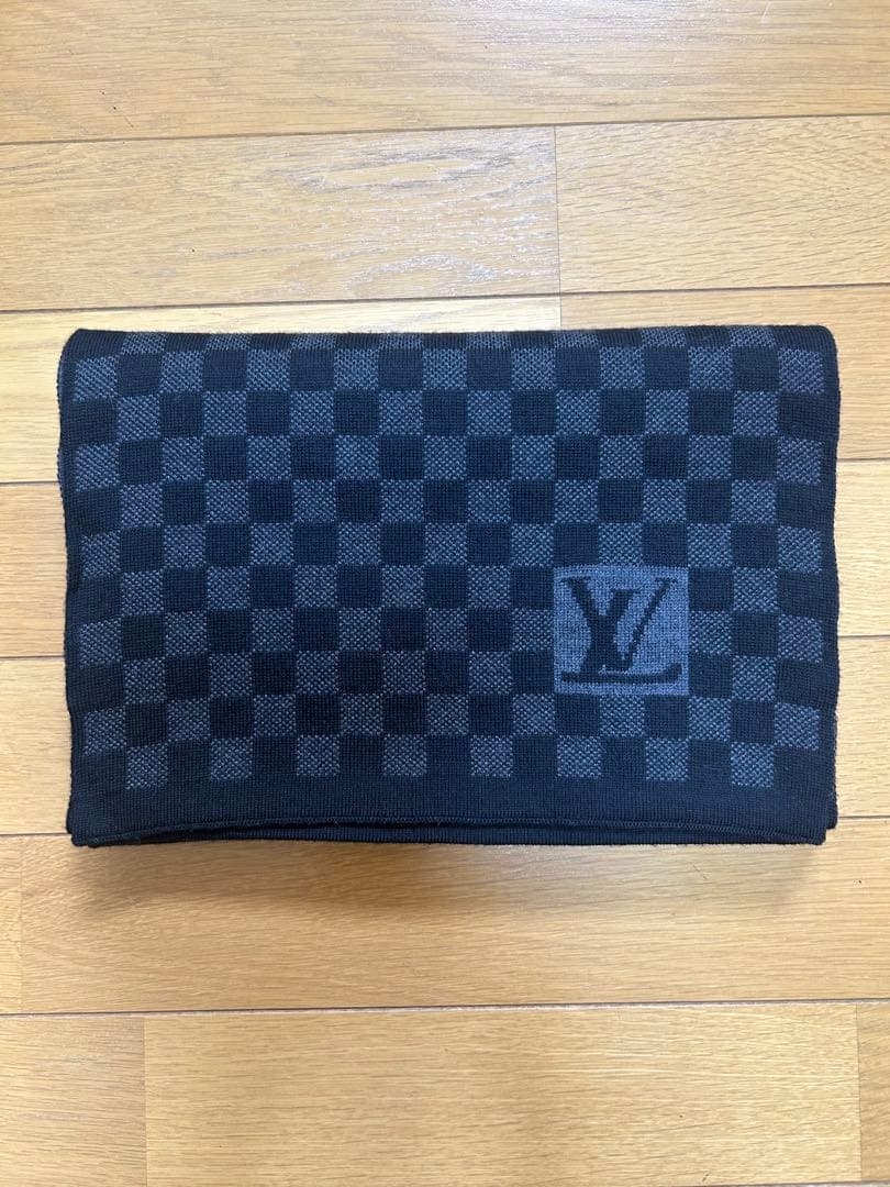LOUIS VUITTON チェック柄マフラー - メルカリ