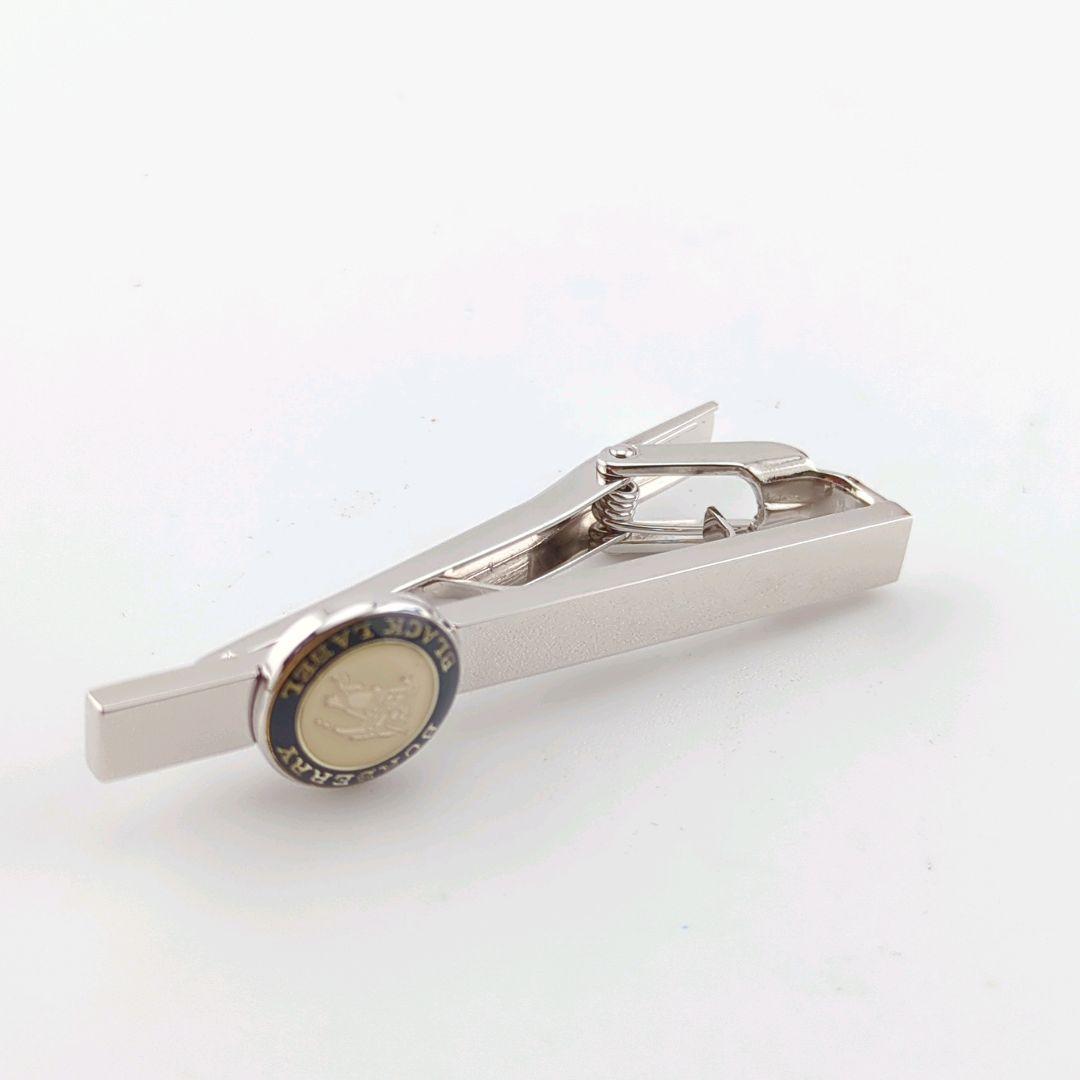 BURBERRY BLACK LABEL ネクタイピン シルバー ロゴ タイバー - メルカリ