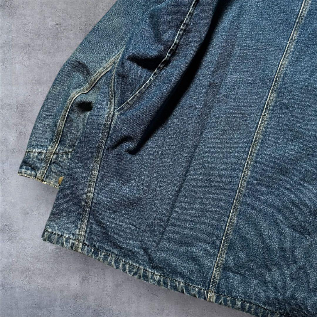 2264 古着90年代BCC WORKWEARデニムカバーオール好色落ちハチノス