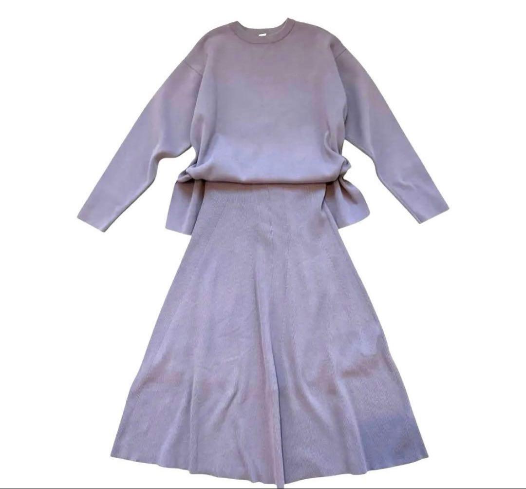 キヨコタカセ 上品コート ミラオーウェンラベンダー セットアップ 2点