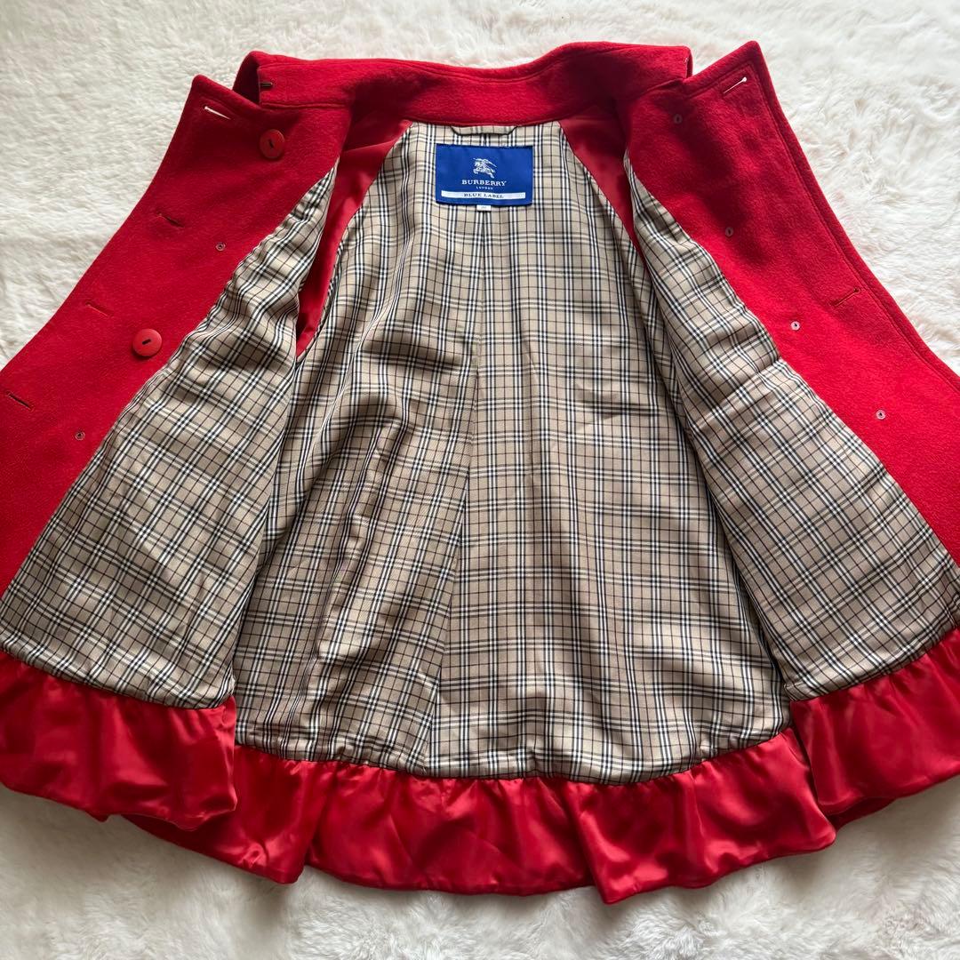 希少✨バーバリーブルーレーベル《38》ポンチョコート アンゴラ フリル