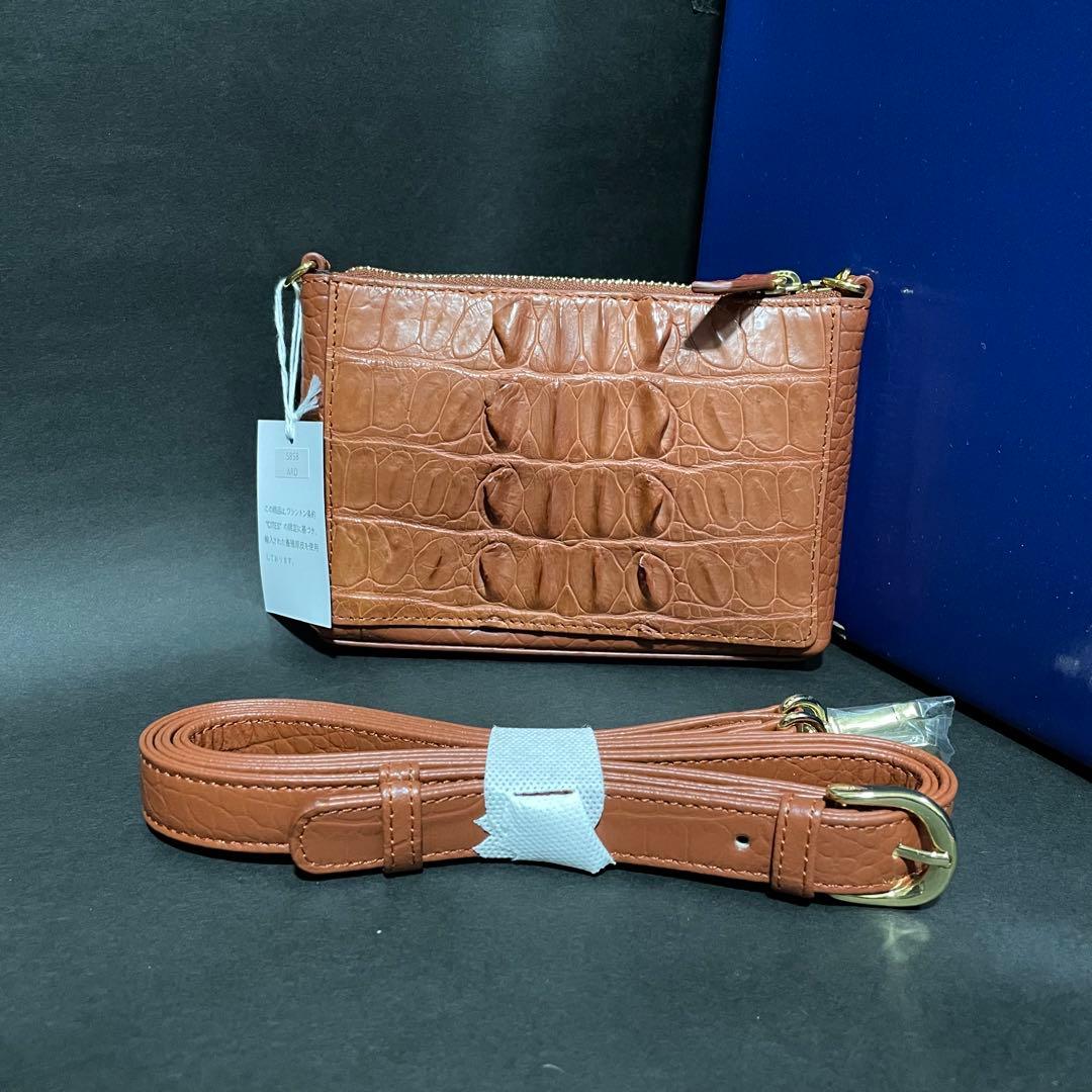 新品・未使用】ロダニア クロコ革 2way ハンドバッグ ポーチ付