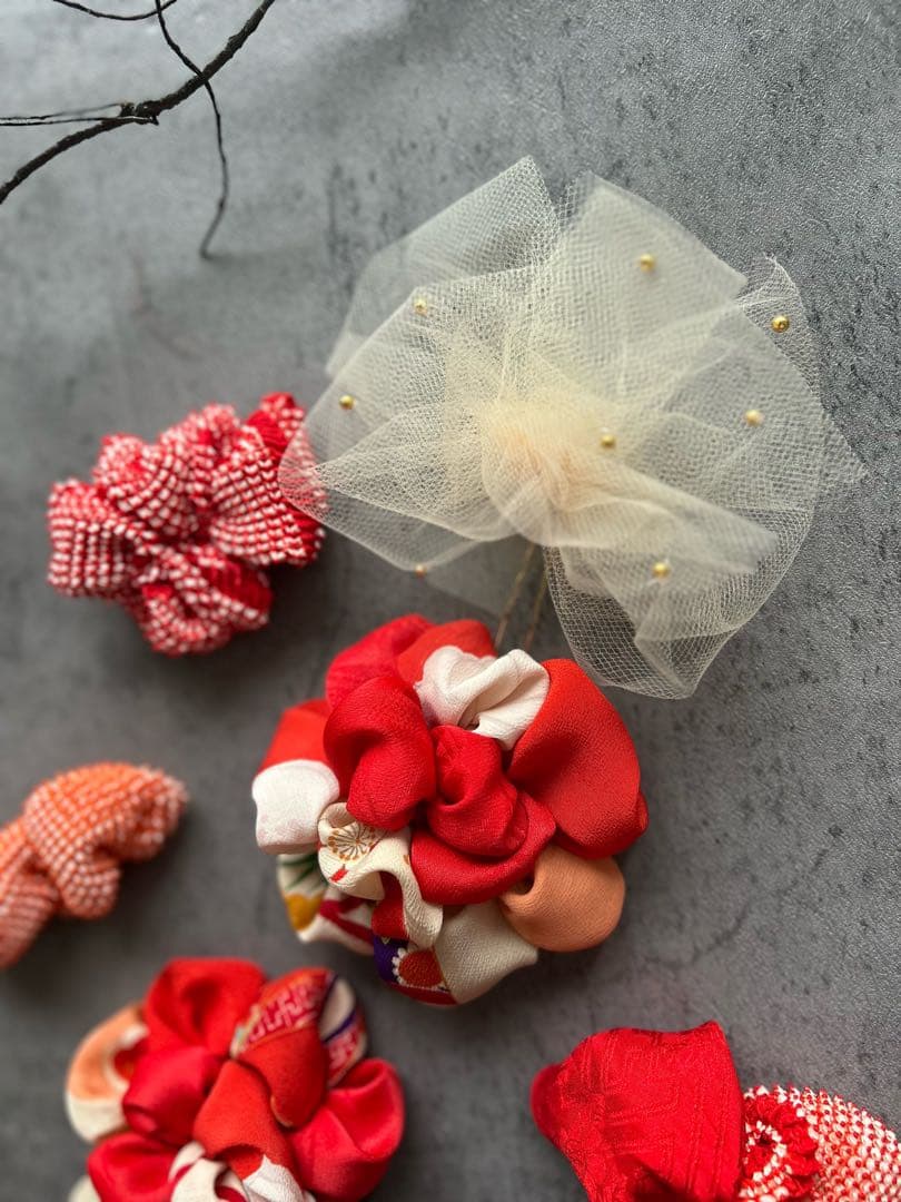 み*さ様 七五三 七五三髪飾り ヘッドドレス 着物髪飾り リメイク髪飾り