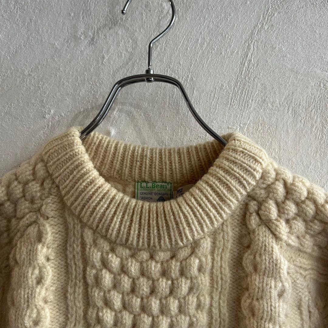80S アイルランド製 L.L.Bean フィッシャーマンニット エルエルビーン