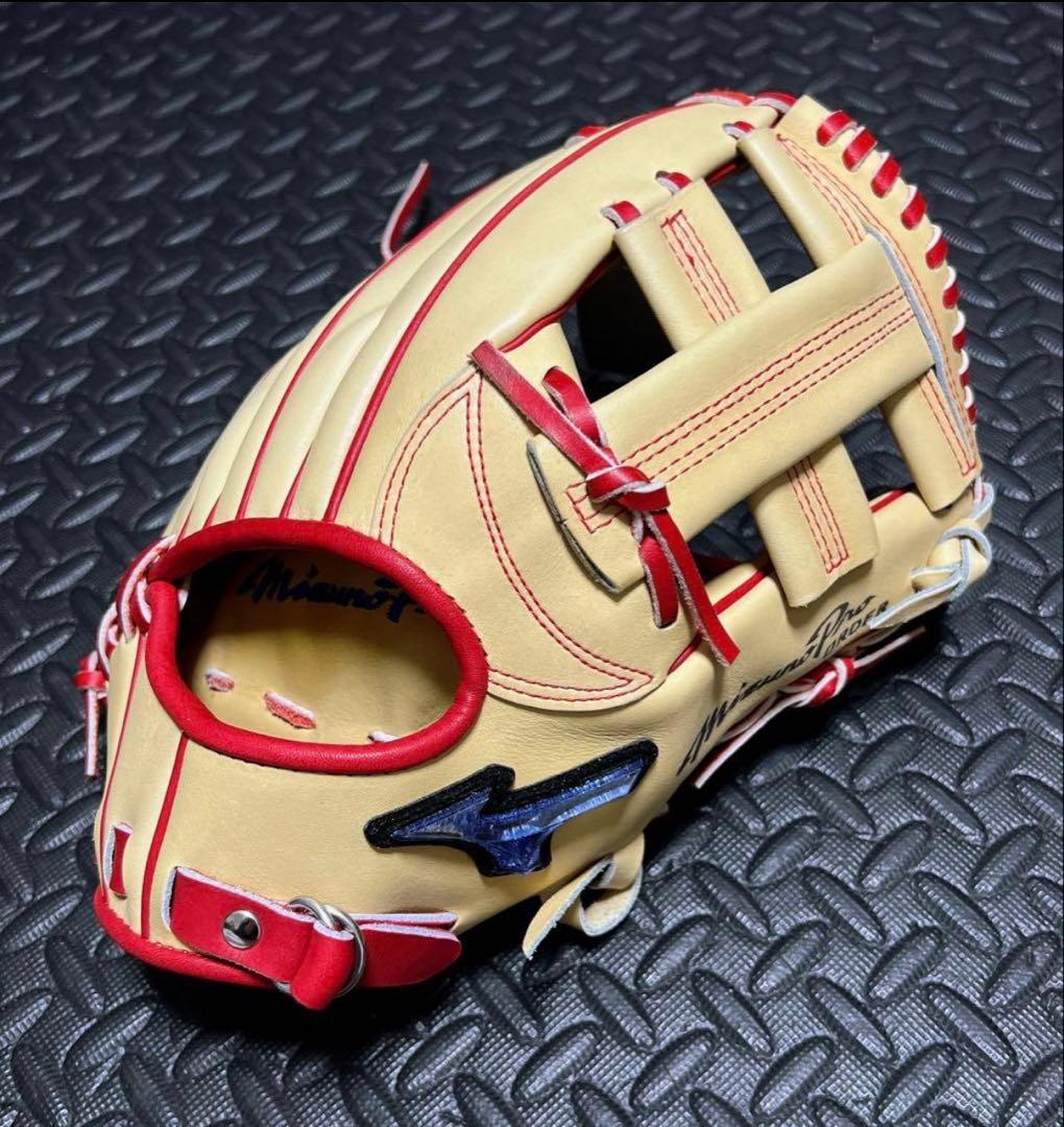 屋外未使用 ミズノプロ オーダー ブルーダイアモンドラベル 軟式