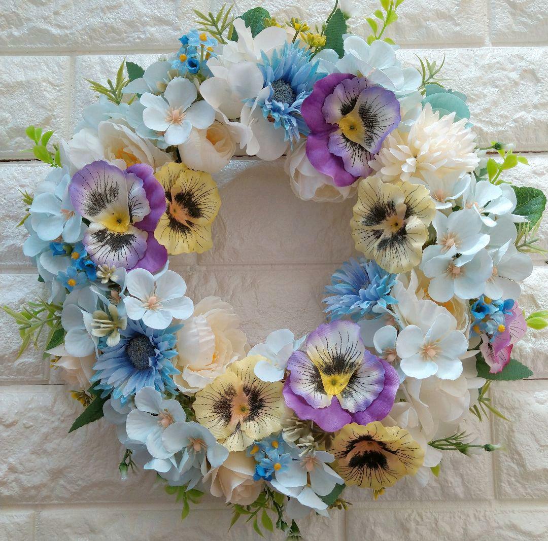 フラワーリース 玄関リース 造花リース - フラワー・リース安い 価格