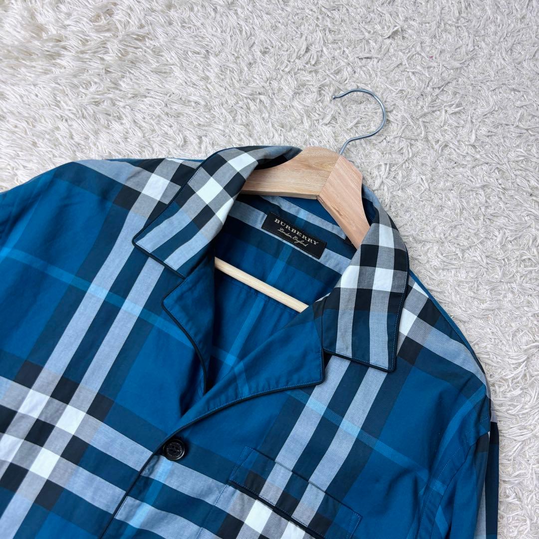 美品✨近年モデル】バーバリー オープンカラーシャツ メガチェック