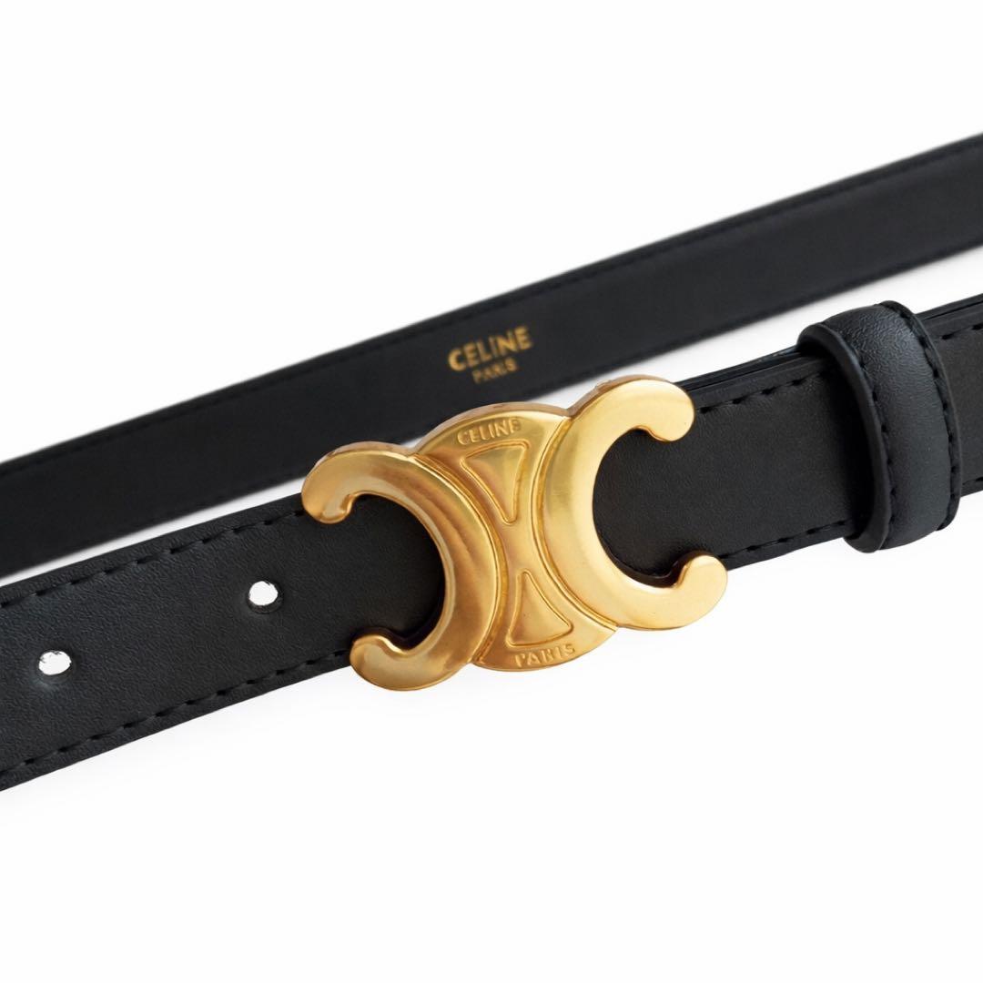 CELINE セリーヌ トリオンフ ベルト ブラック サイズ80 - メルカリ