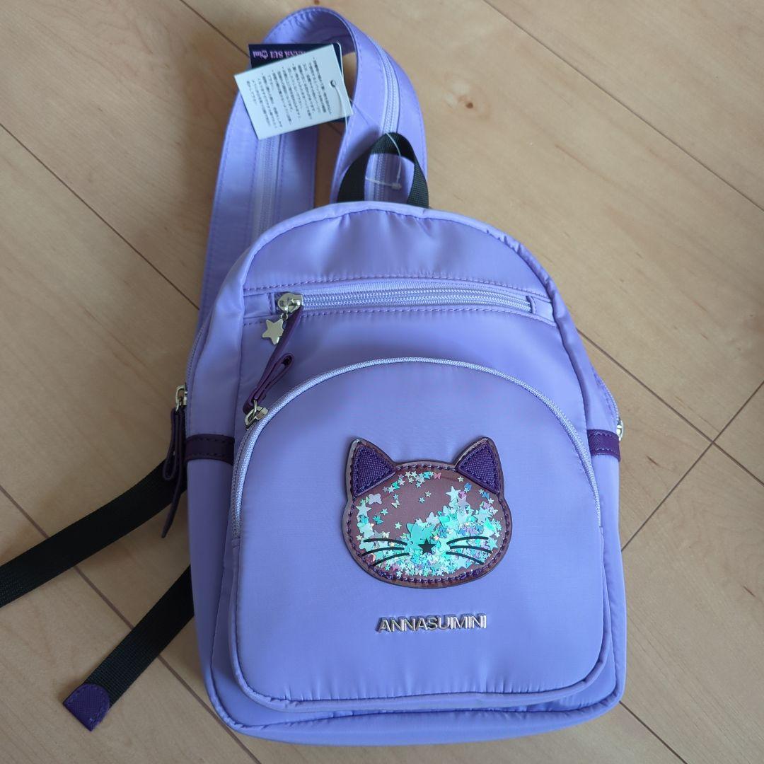 ANNA SUI MINI 猫の顔 ボディバッグ パープル - メルカリ