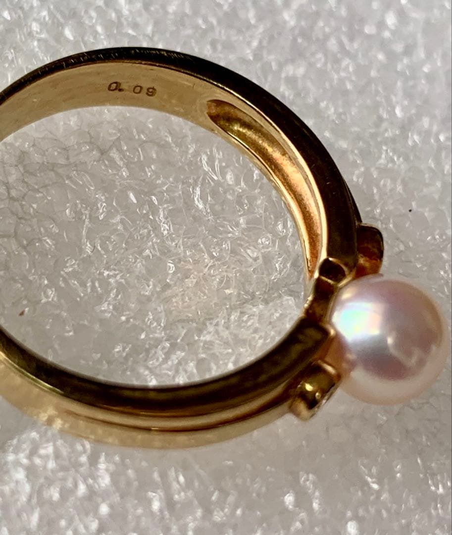 K18 TASAKI あこや真珠 ダイヤモンド0.09ctリング 5.07ｇ