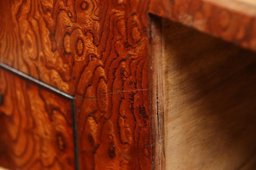 t_plan様専用、BE347 時代古民具 欅玉杢製 関東火鉢 黒柿 祥雲堂