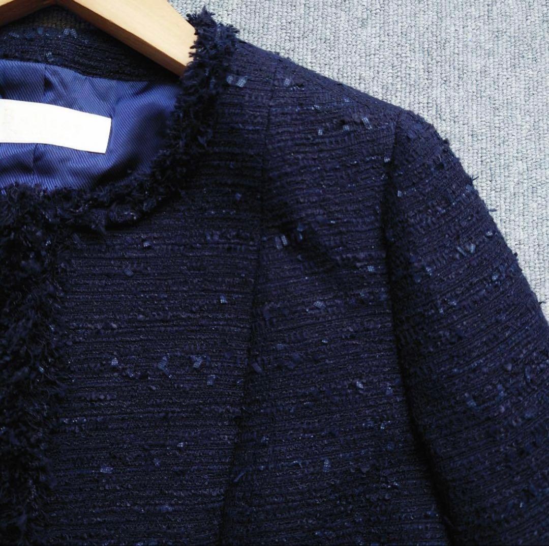 美品 ボールジィ トゥモローランド ツイードノーカラージャケット