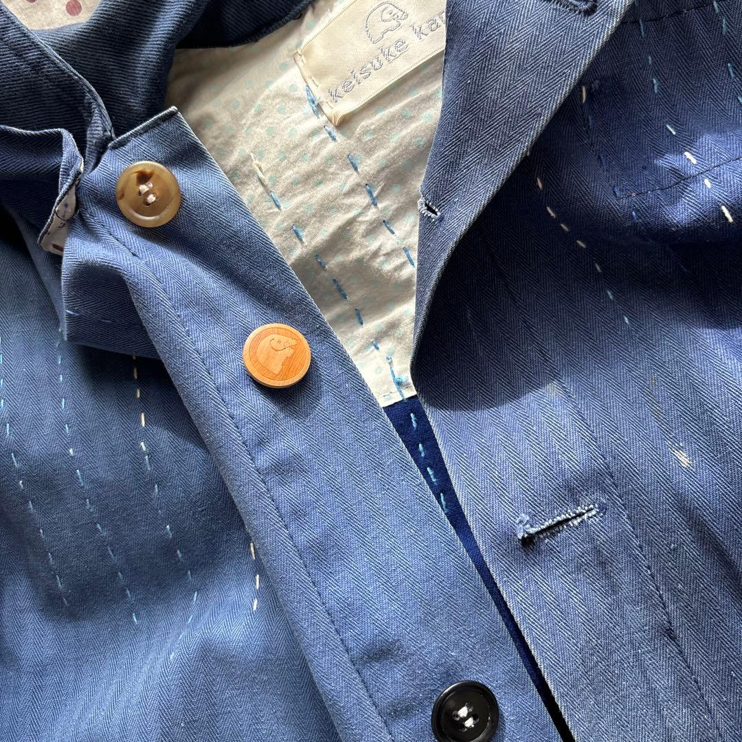 ケイスケカンダ 手縫いのワークコート 刺し子 古布 襤褸 - メルカリ