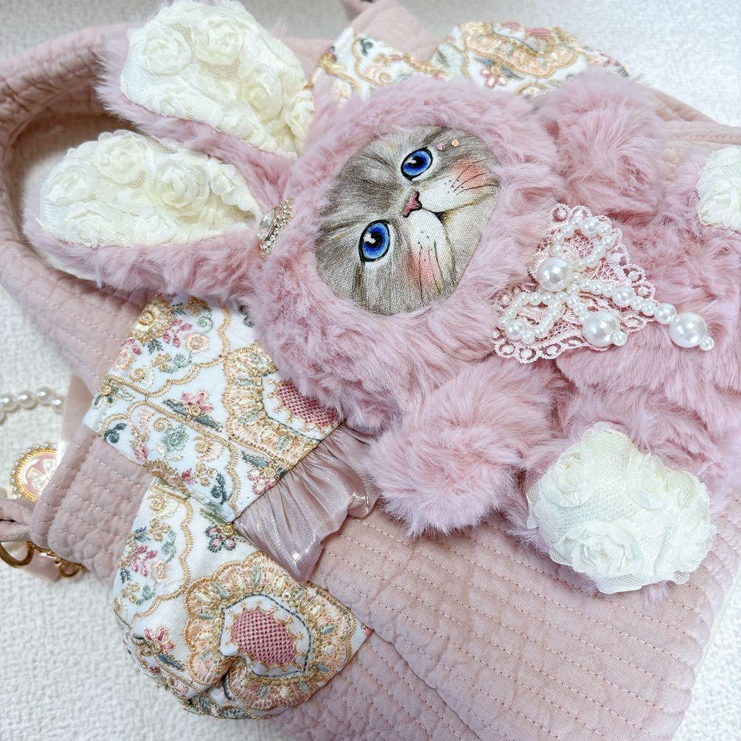 コヤンイサムチョン サイドポケットトートバッグ ピンク ルミちゃん