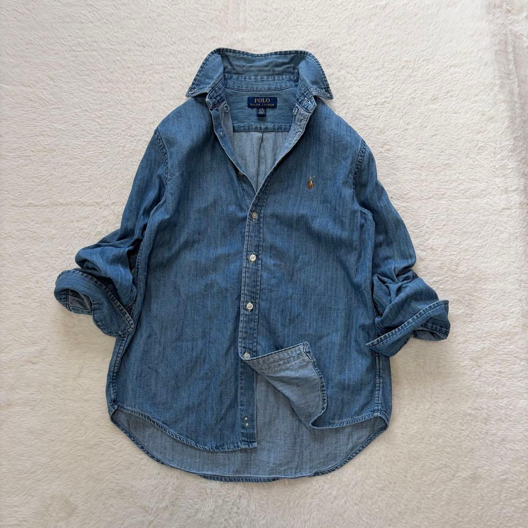 ポロラルフローレン デニムシャツダンガリーシャツ インディゴブルー
