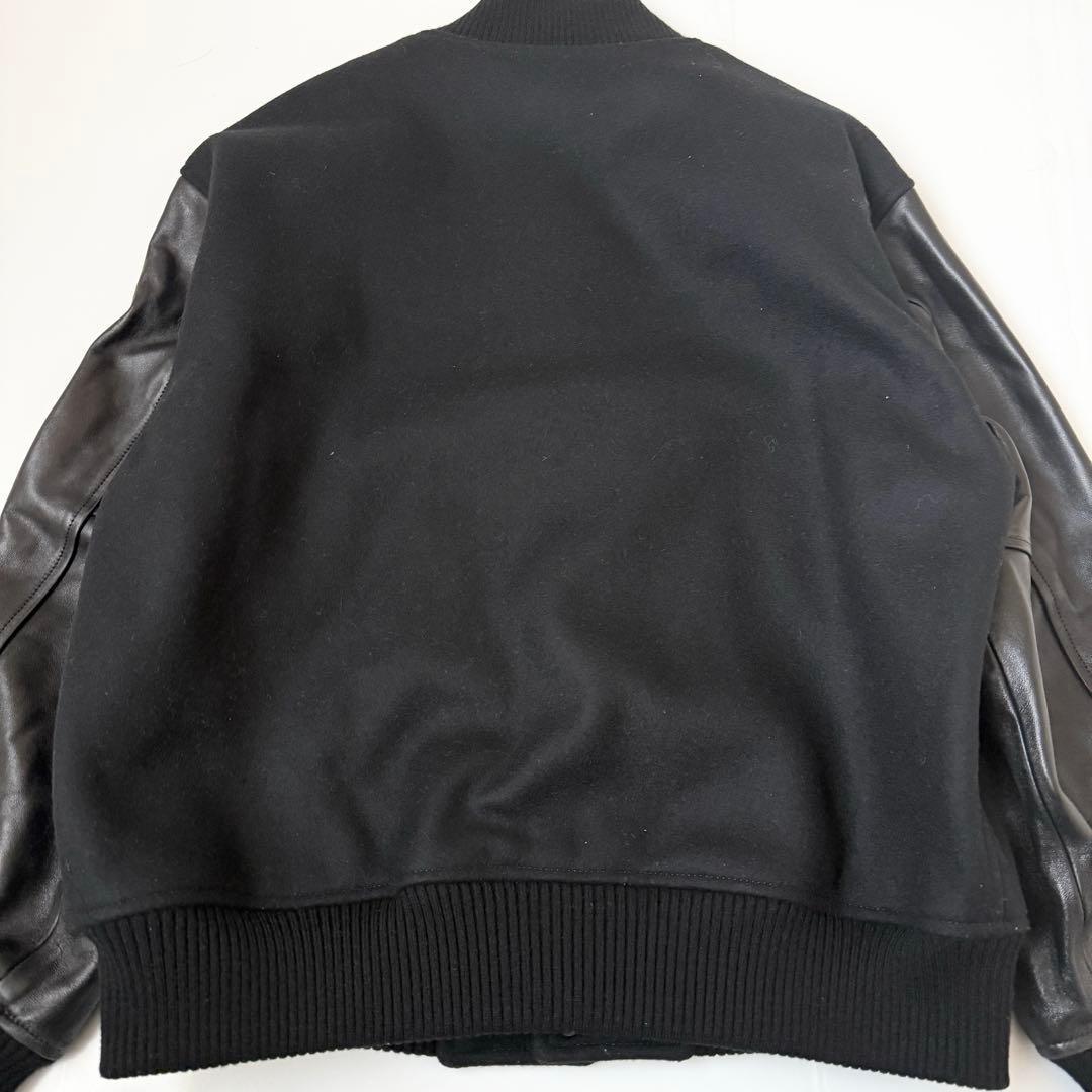 LOEFF ラムレザースリーブ メルトン スタジアム ジャンパー サイズ1