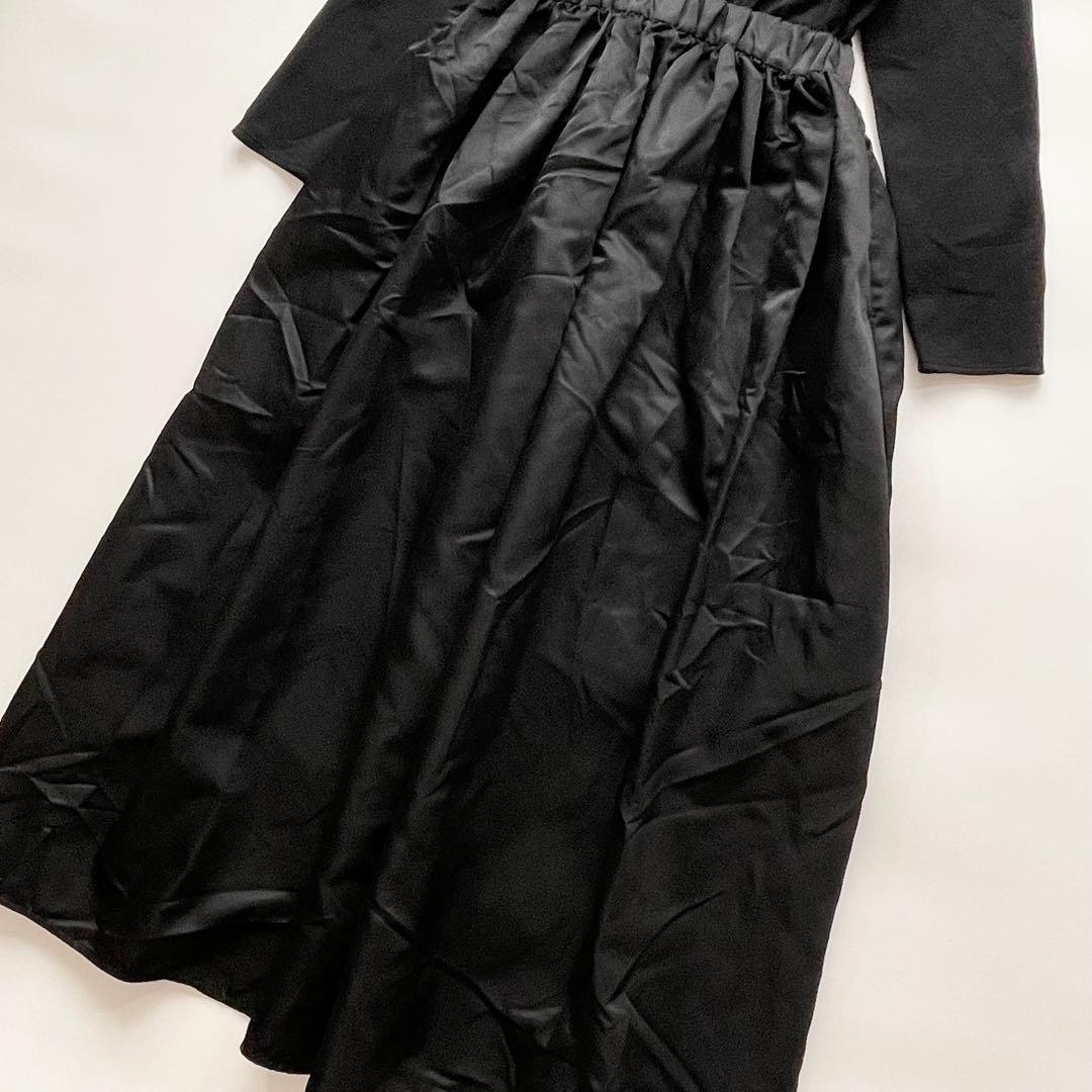 yori ヨリ ハイウエストサテンドレス 36サイズ ブラック - メルカリ