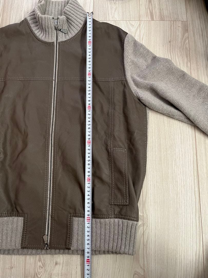 FEDEL ニット革ブルゾン カシミヤイタリア製