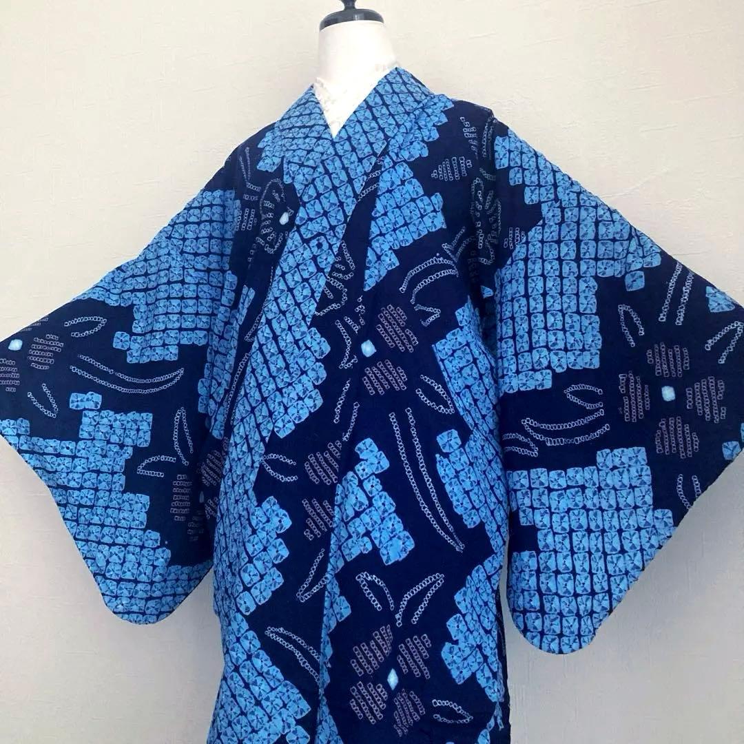 kate_hu 有松絞り浴衣手縫い上質身丈160cm No.3-100