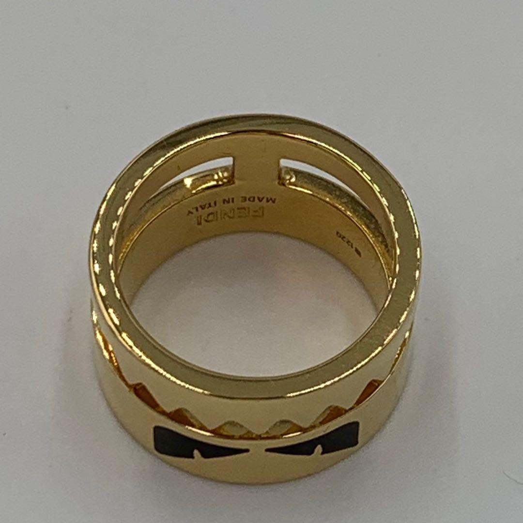 極美品 フェンディ モンスター バッグバグズ リング ゴールド